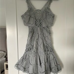 Elegant Gray Lace Dress ASOS. Perfect Condition. Size US 2.
